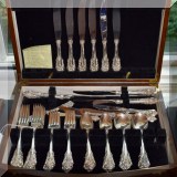 S17. Sterling silver Wallace &ldquo:Grand Baroque” flatware set. 